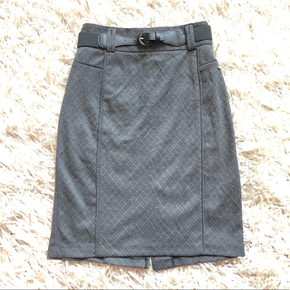 NEW Marina Luna Belted Pencil Skirt